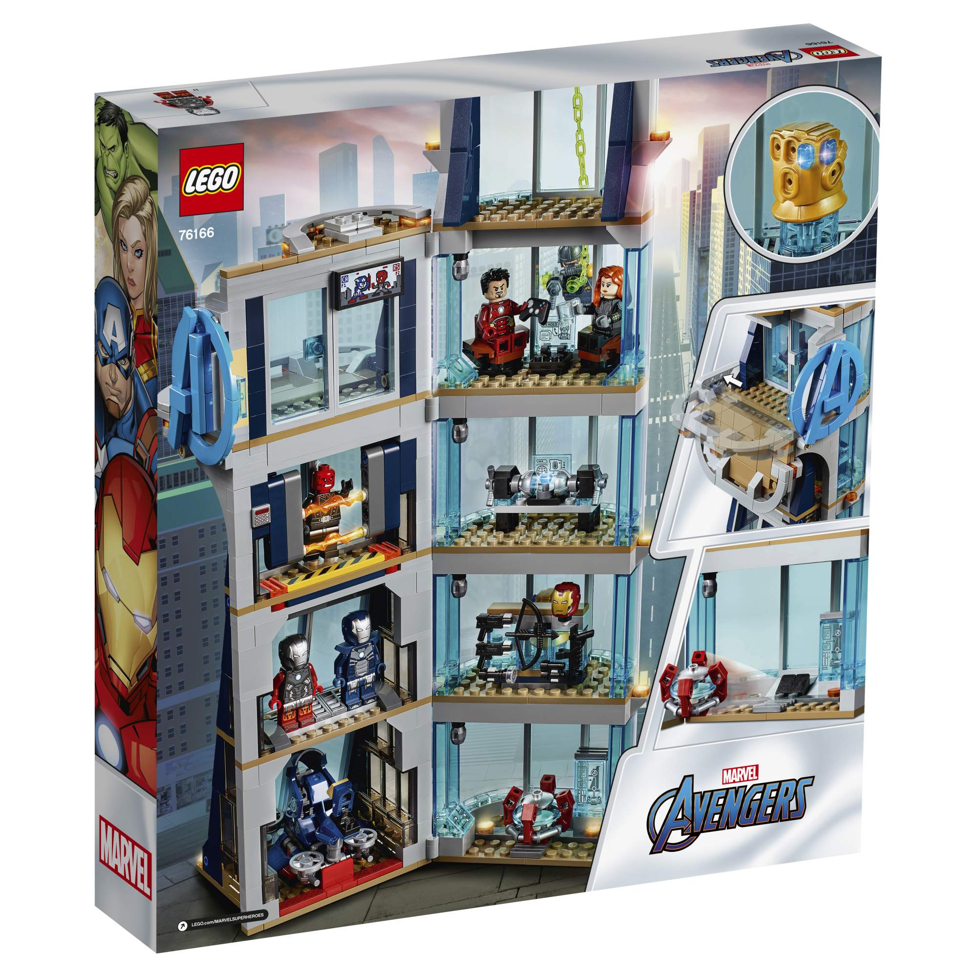 Купить конструктор LEGO Marvel Avengers Movie 4 76166 Битва за башню  Мстителей, цены на Мегамаркет | Артикул: 100026975190