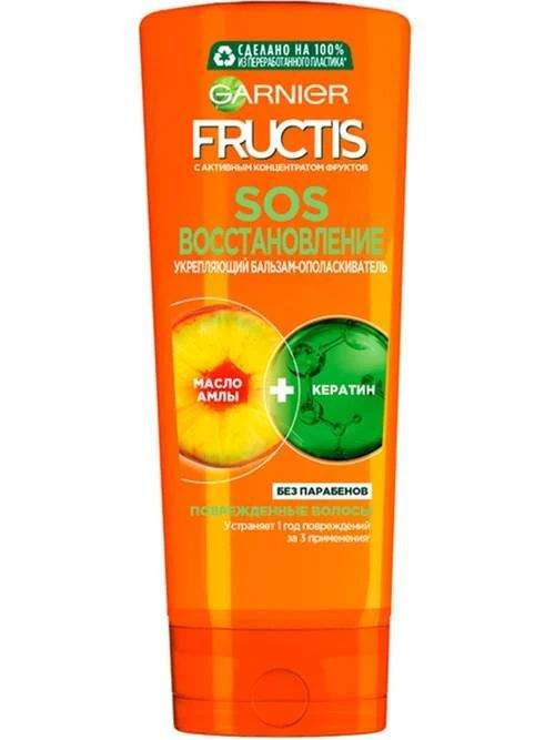 Бальзам для волос Garnier Fructis SOS Восстановление для поврежденных волос, 387 мл - купить в Мегамаркет Владивосток, цена на Мегамаркет