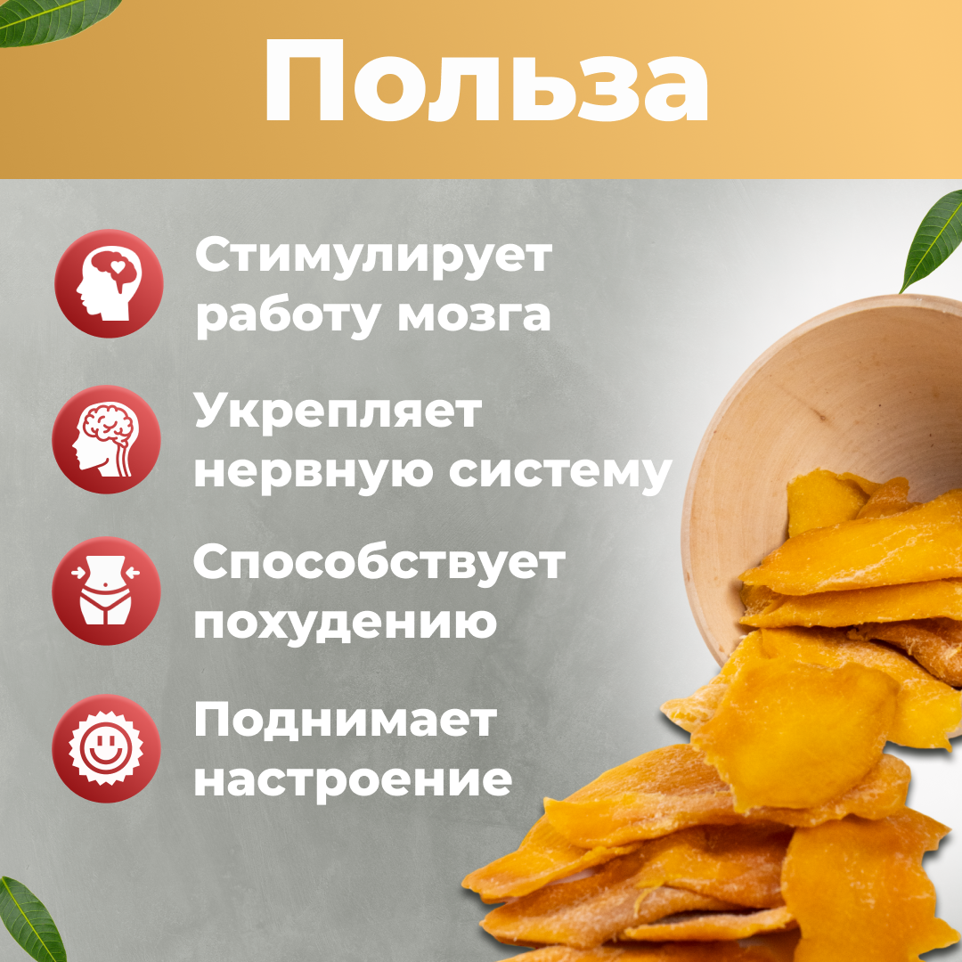 Сушеное <b>манго</b>, VegaGreen, 1 кг. № 2.