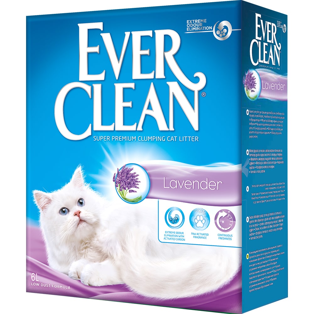 Комкующийся наполнитель для кошек Ever Clean Lavender бентонитовый, лаванда, 6.2 кг, 6 л