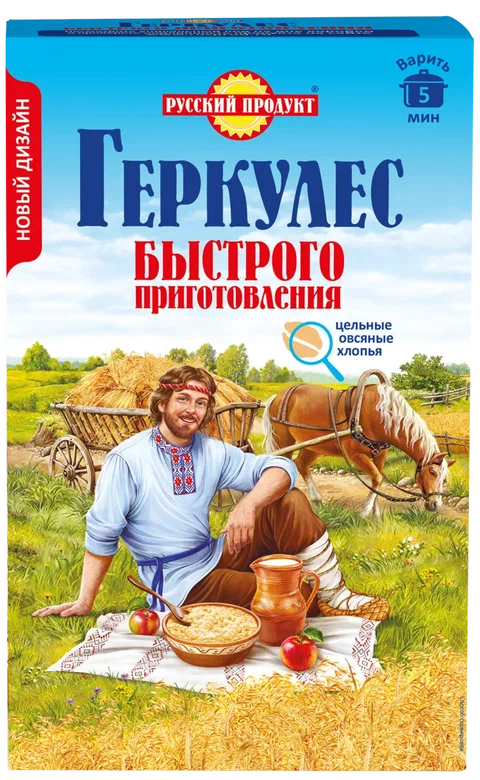 Овсяные хлопья Геркулес Быстрого приготовления Русский продукт 420 г - купить в Мегамаркет Москва Пушкино, цена на Мегамаркет