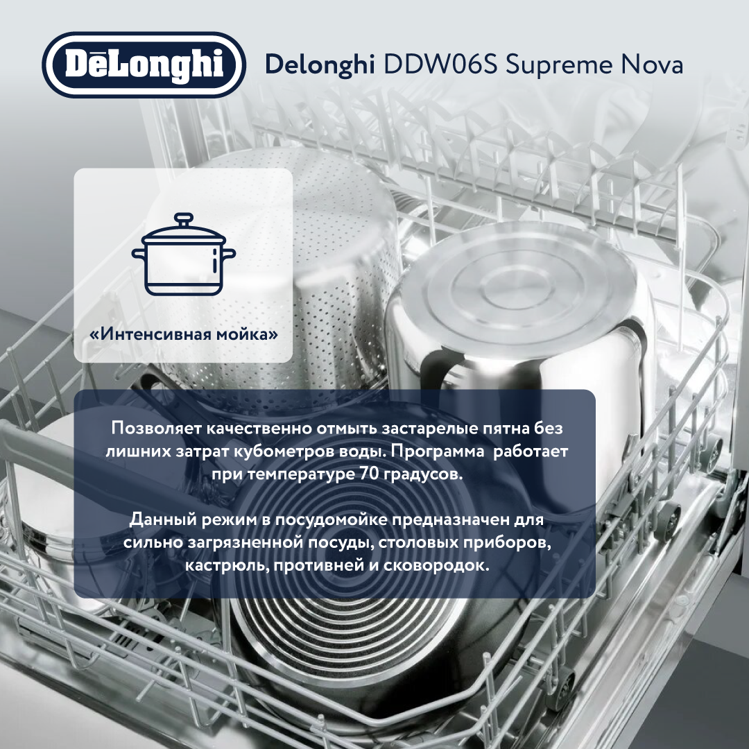 Встраиваемая посудомоечная машина Delonghi DDW 06 S, купить в Москве, цены  в интернет-магазинах на Мегамаркет