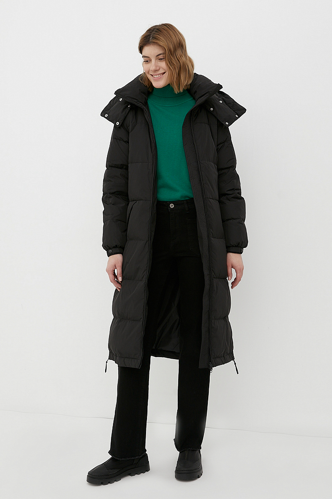 Утепленное пальто женское Finn Flare FWB11007 черное S