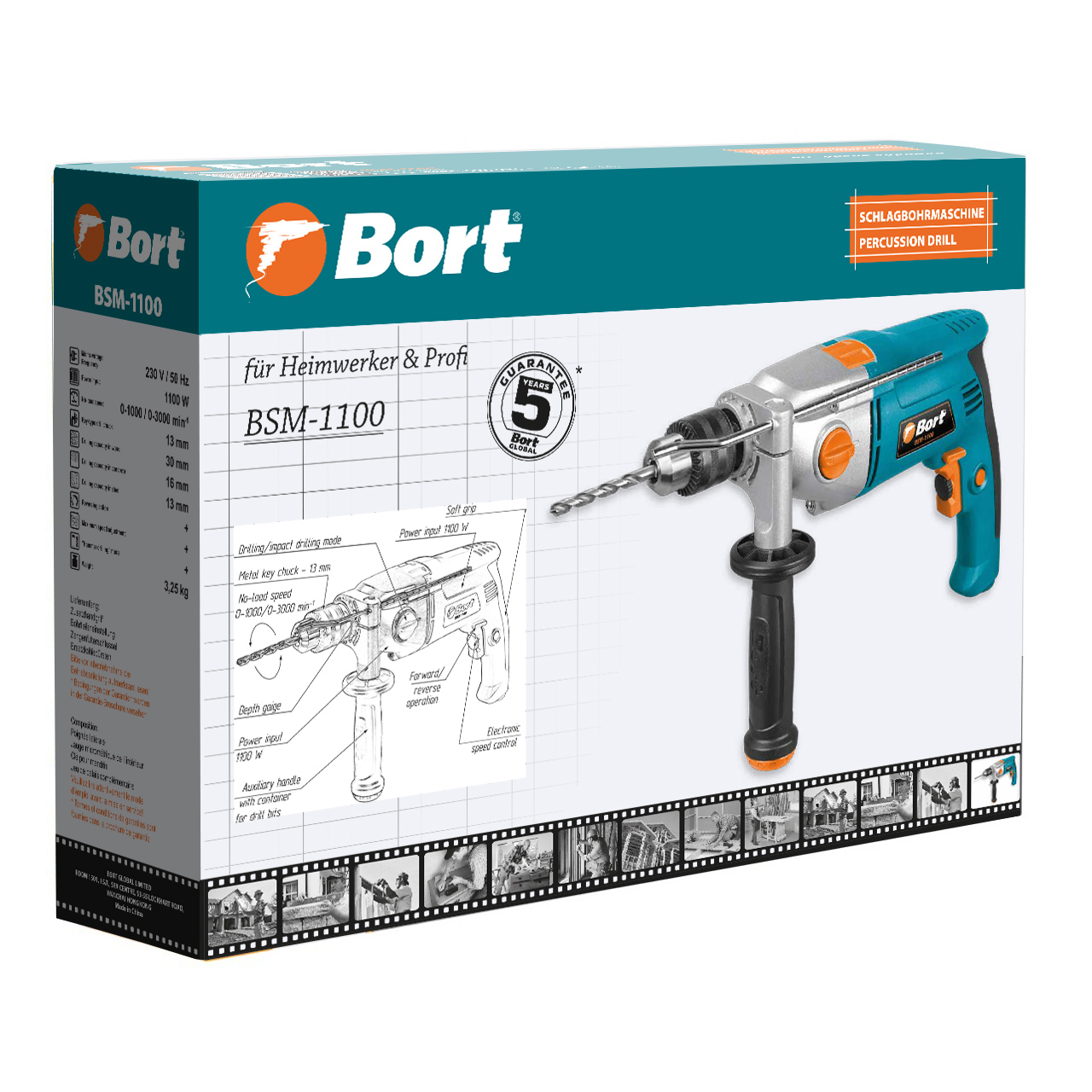 Дрель ударная bort. Bort BSM-1100. Bort kuzatuvchisin Korea.