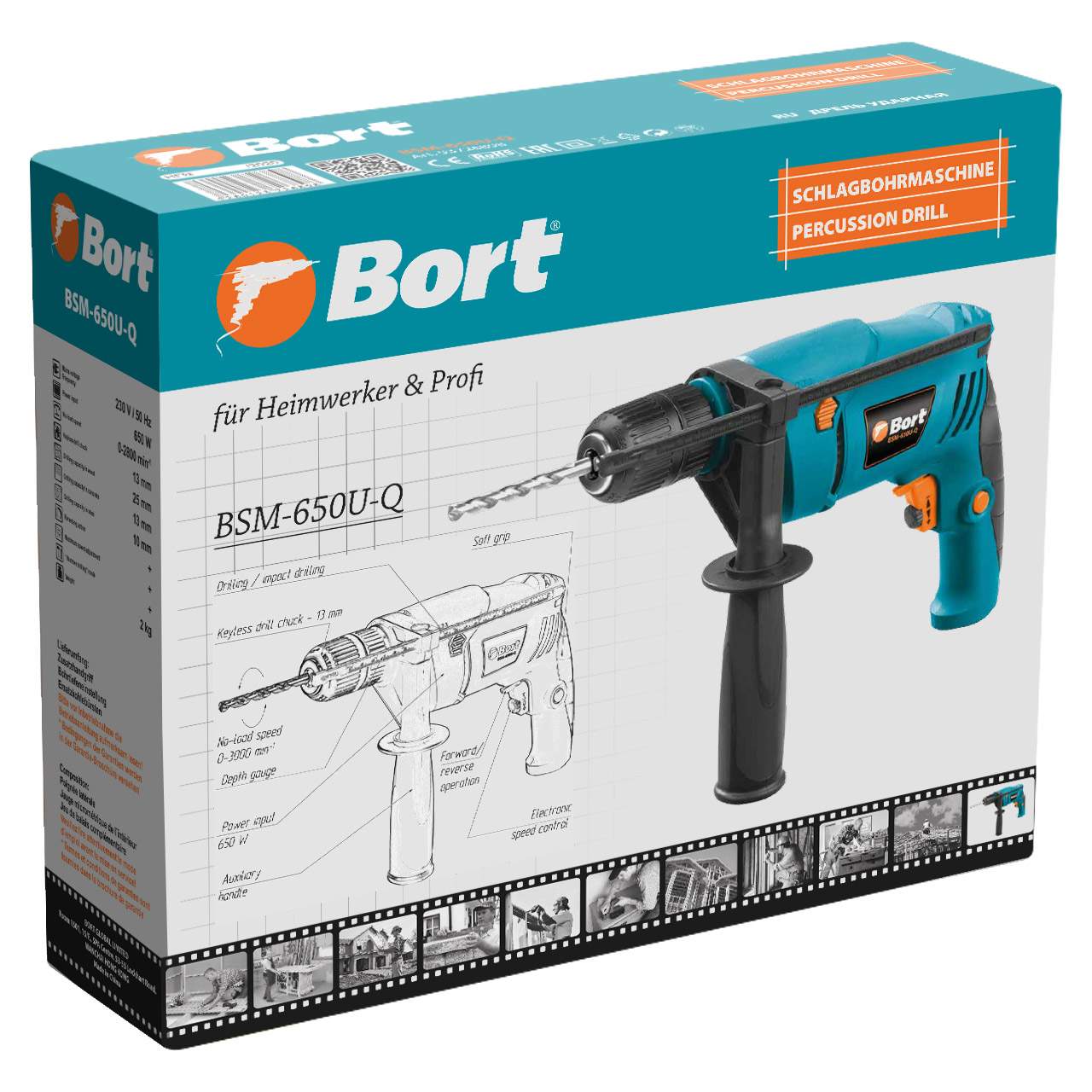Дрель ударная bort. Ударная дрель bort BSM-650u. Дрель ударная bort BSM-650u-q-2 650 Вт. Дрель ударная bort BSM-650u-q. Bort BSM-650u-q 93726898.