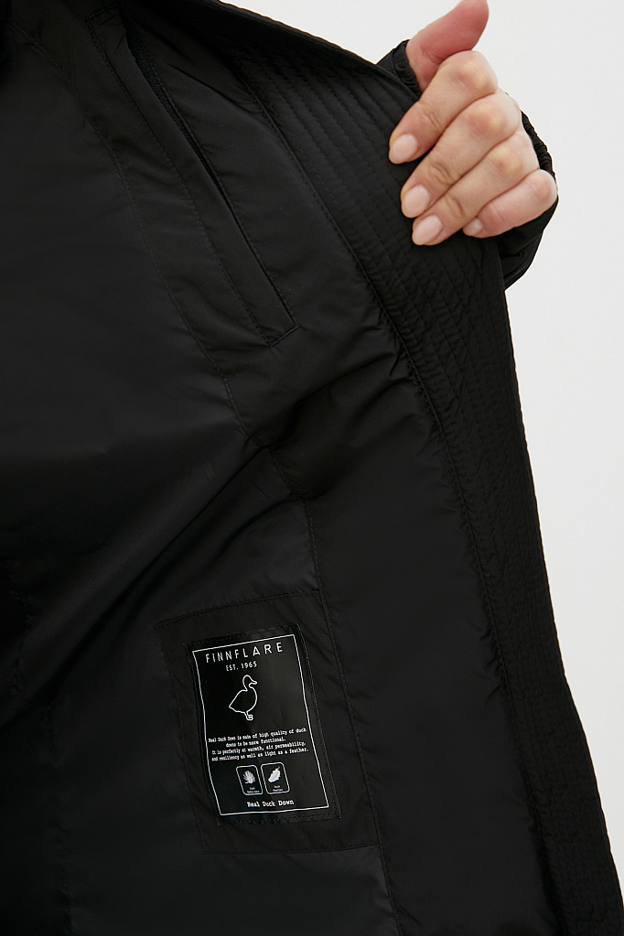 Утепленное пальто женское Finn Flare FWB11007 черное XL