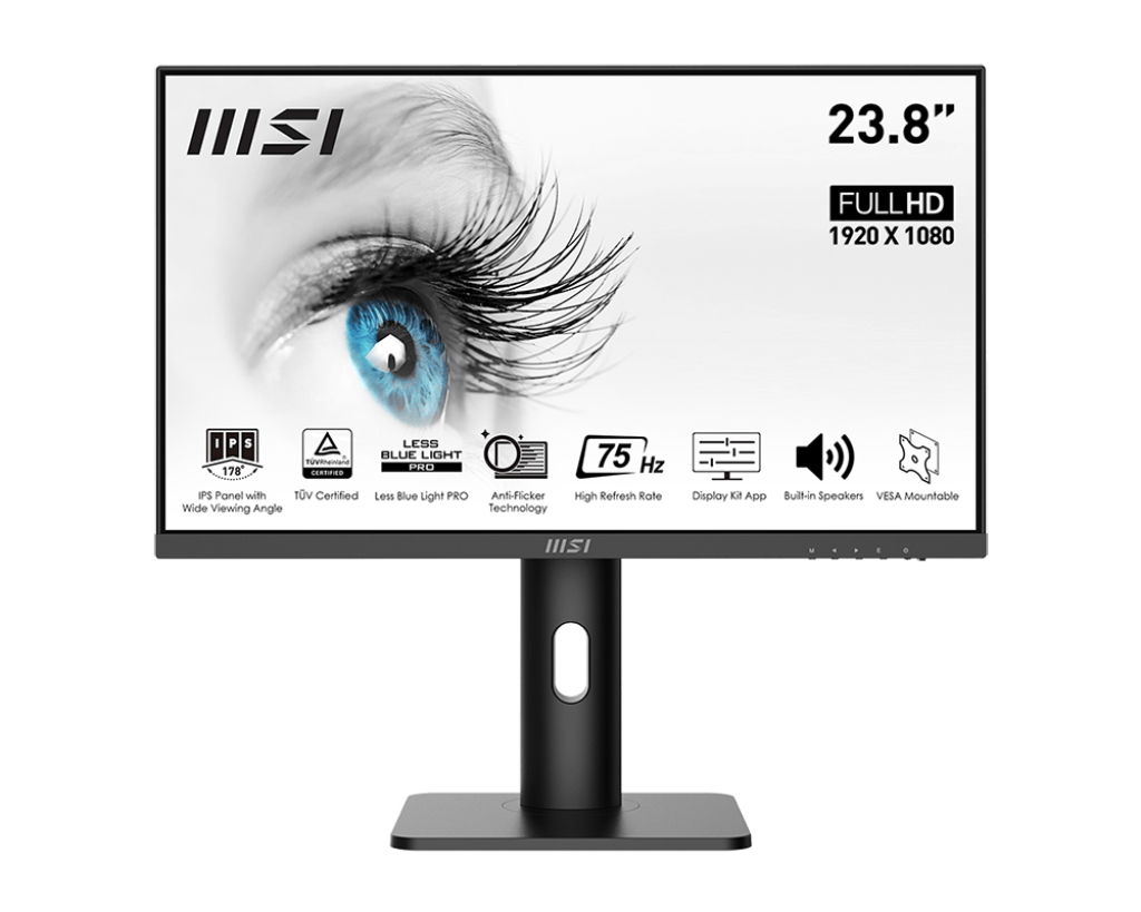 23.8" Монитор MSI Pro MP243P черный 75Hz 1920x1080 IPS - купить в Pleer.ru, цена на Мегамаркет