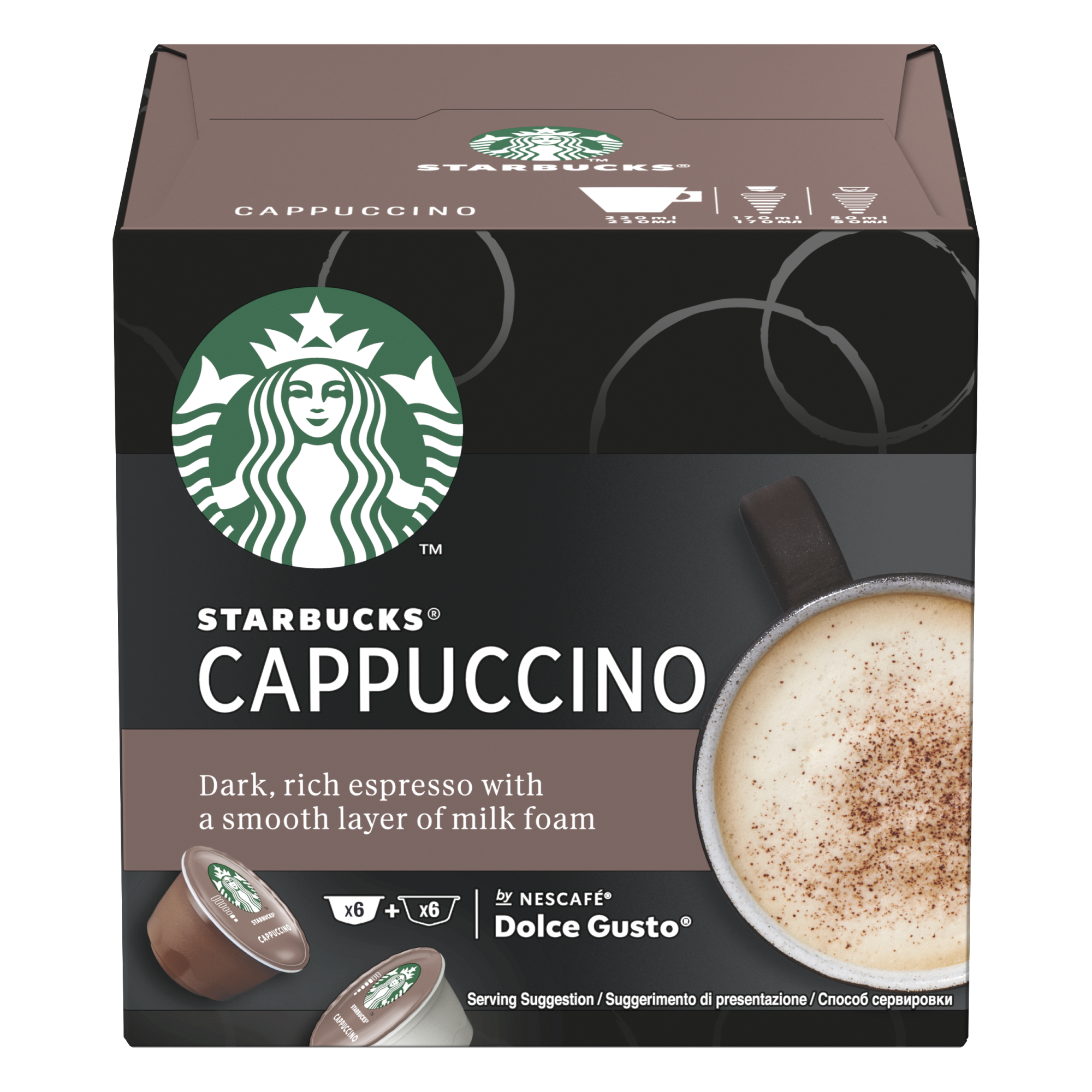 Набор Starbucks Cappuccino капсулы стандарта Nescafe Dolce Gusto 12 шт -  отзывы покупателей на маркетплейсе Мегамаркет | Артикул: 600001866792