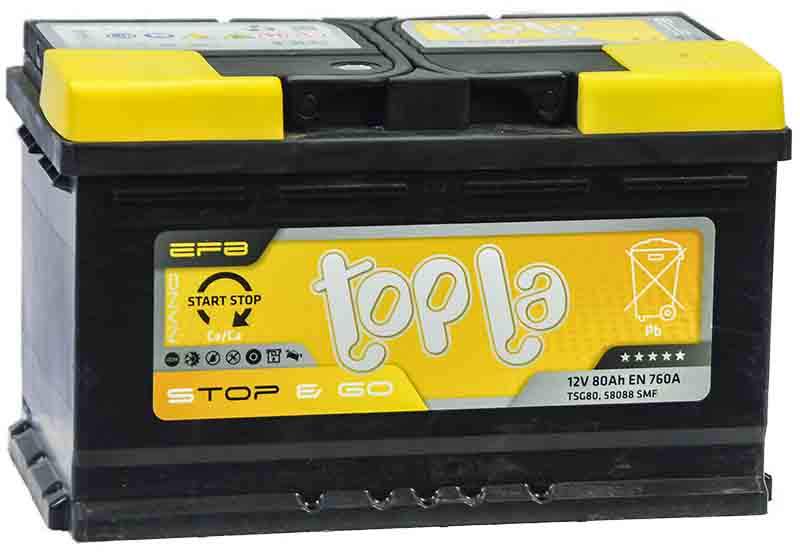 Купить аккумулятор автомобильный Topla EFB Stop&Go 80 А/ч 800 А обр. пол. 112080 (315x175x190), цены на Мегамаркет | Артикул: 600010897303