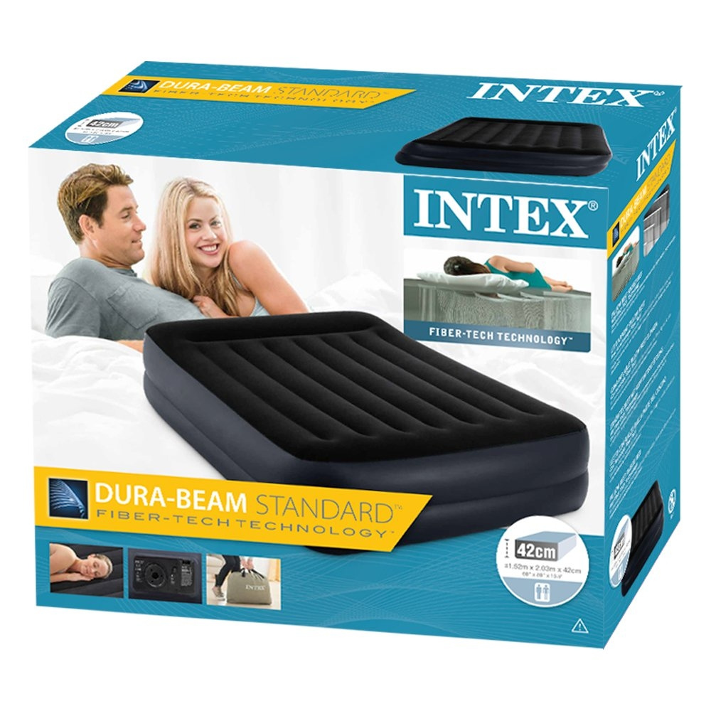 Кровать надувная Intex Pillow rest raised Bed 64124 203х152х42 см