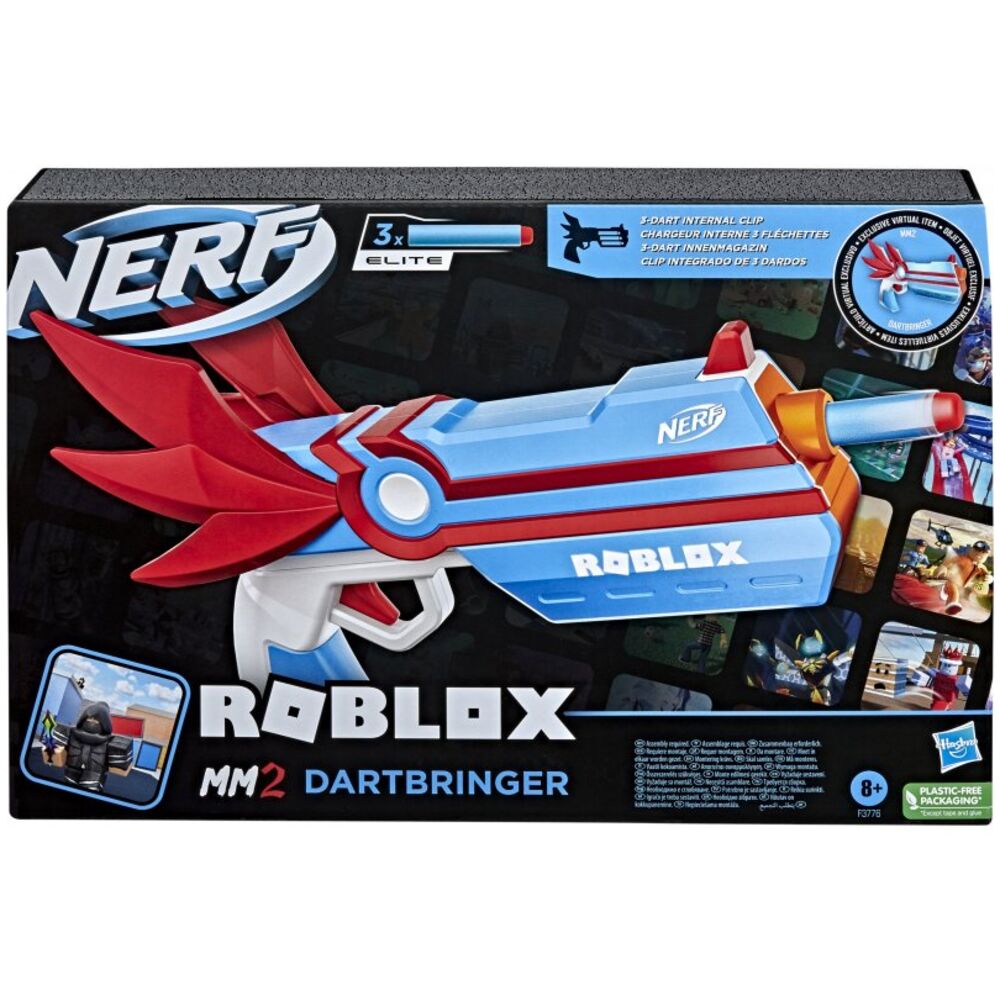 Купить бластер игрушечный NERF Hasbro Роблокс ММ2 Дартбрингер, F3776EU4, цены на Мегамаркет