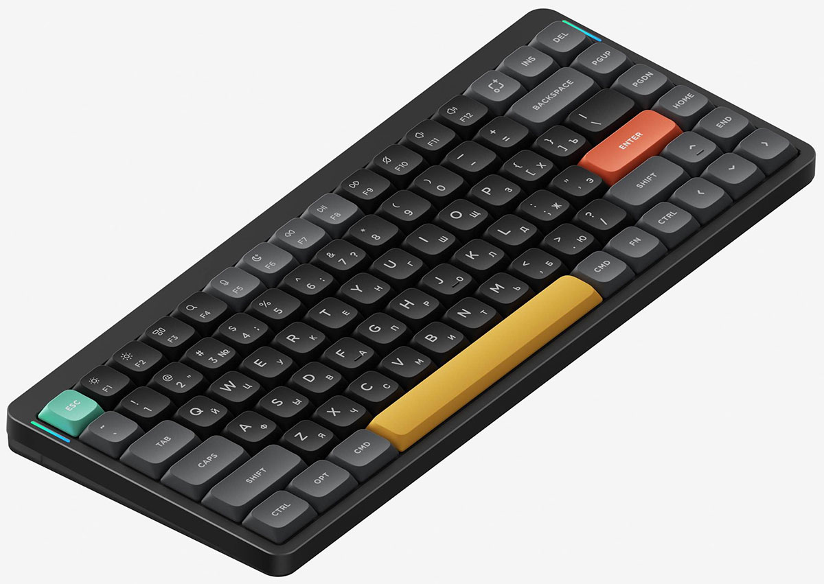Basalt Rgb Беспроводная механическая клавиатура QMK Nuphy AIR75v2 Basalt Black ...