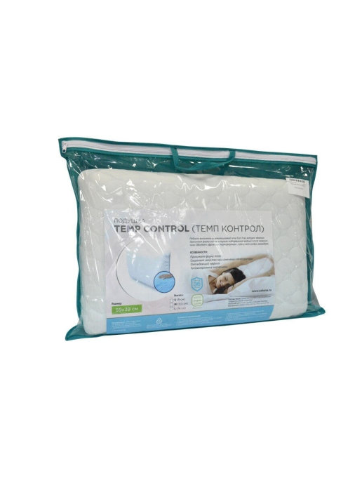 Подушка для сна анатомическая Askona Temp Control S 40*60*9 эффект памяти и охлаждения