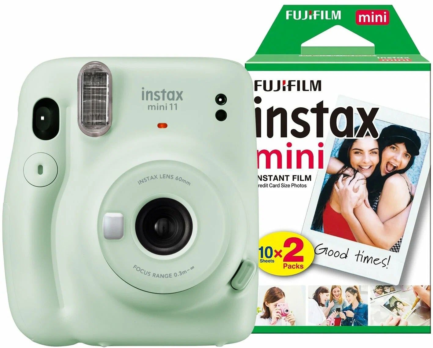 Фотоаппарат моментальной печати Fujifilm Fuji Instax Mini 11 Pastel Green,  купить в Москве, цены в интернет-магазинах на Мегамаркет