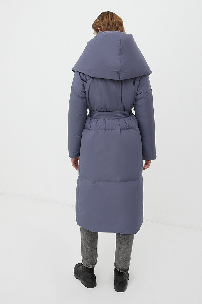 Утепленное пальто женское Finn Flare FWB110121 синее XS/S