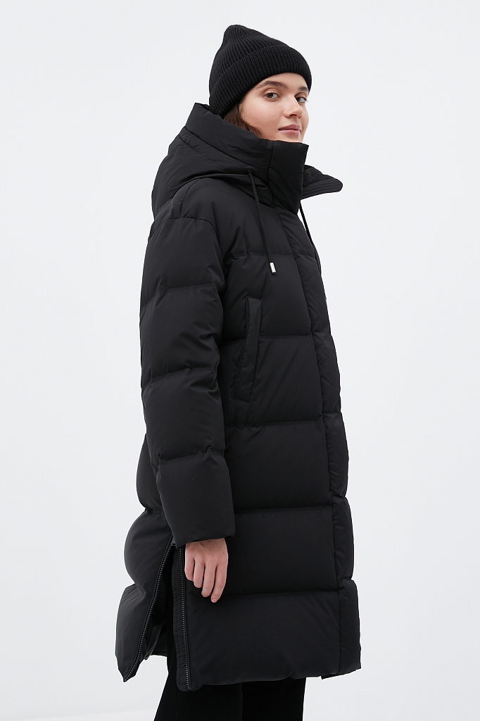 Утепленное пальто женское Finn Flare FWB110101 черное M