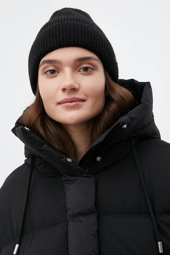 Утепленное пальто женское Finn Flare FWB110101 черное M