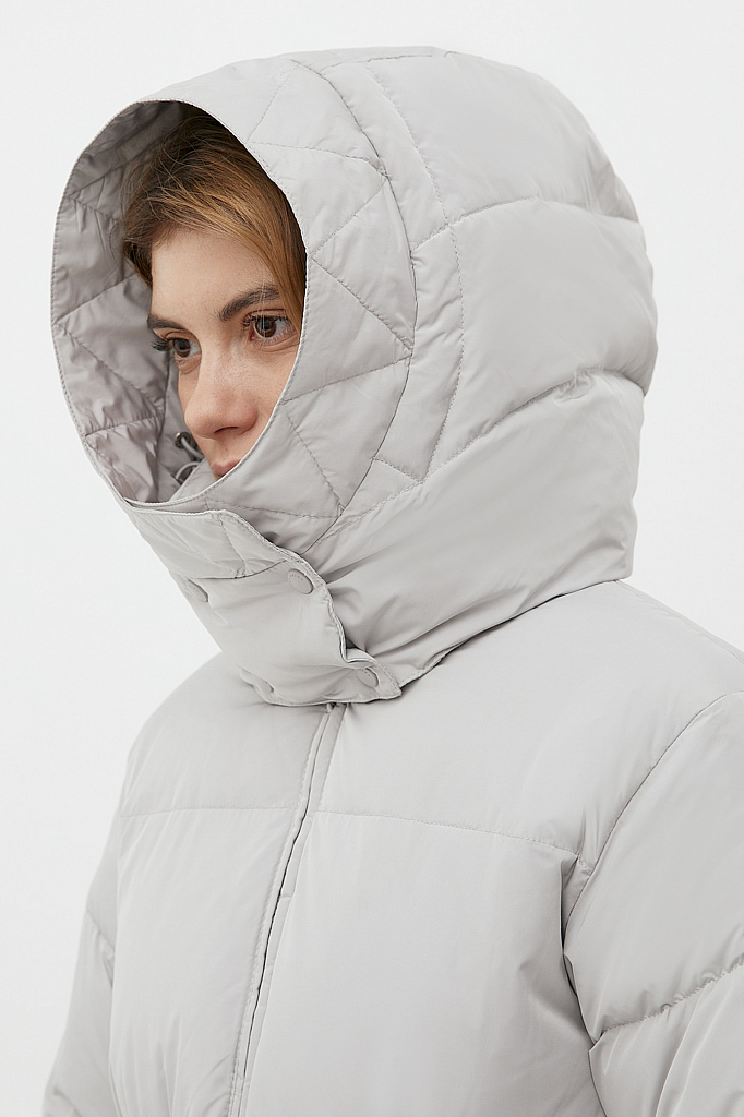 Утепленное пальто женское Finn Flare FWB11007 серое XL