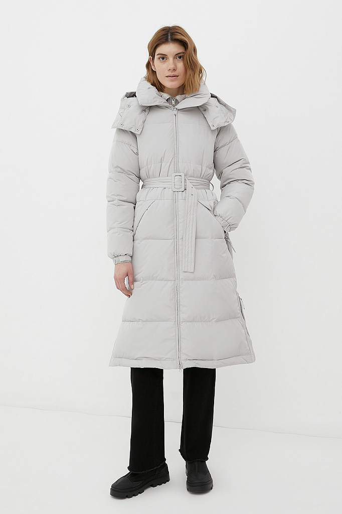Утепленное пальто женское Finn Flare FWB11007 серое XS
