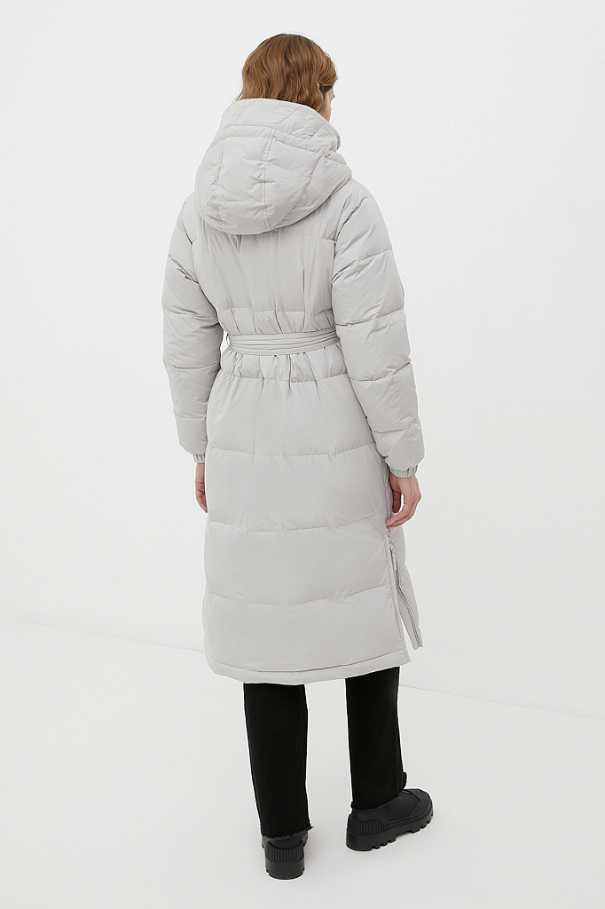 Утепленное пальто женское Finn Flare FWB11007 серое XS