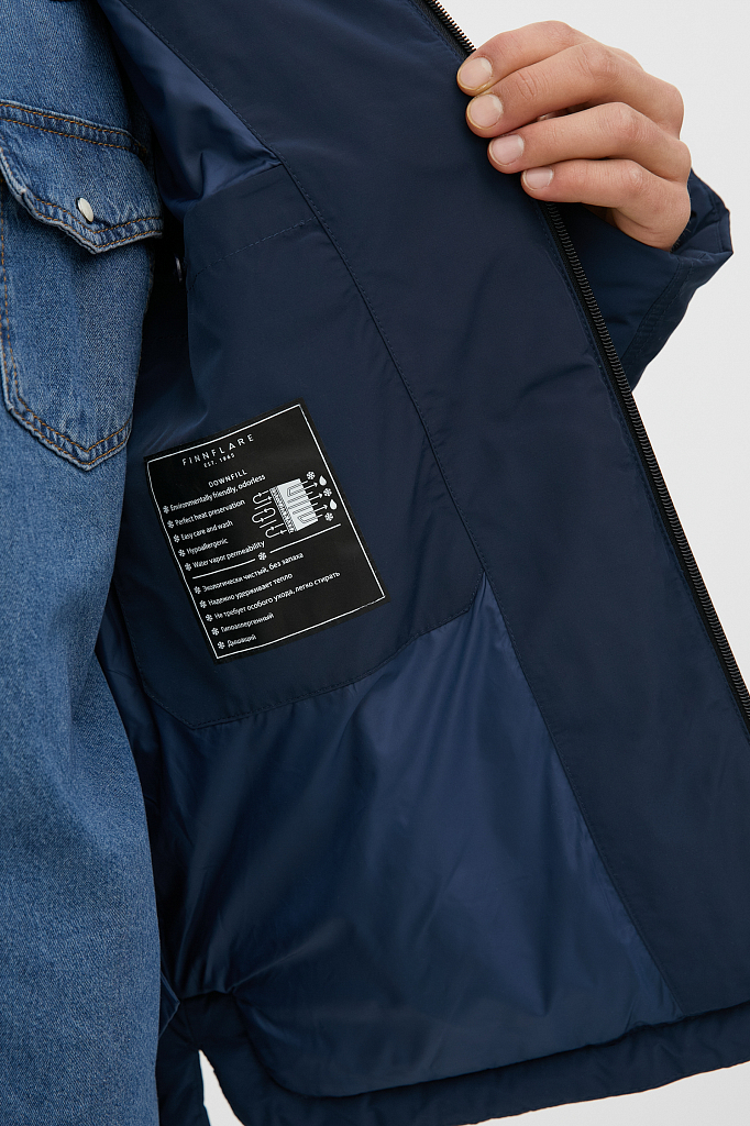 Куртка мужская Finn Flare FWB21019 синяя 3XL