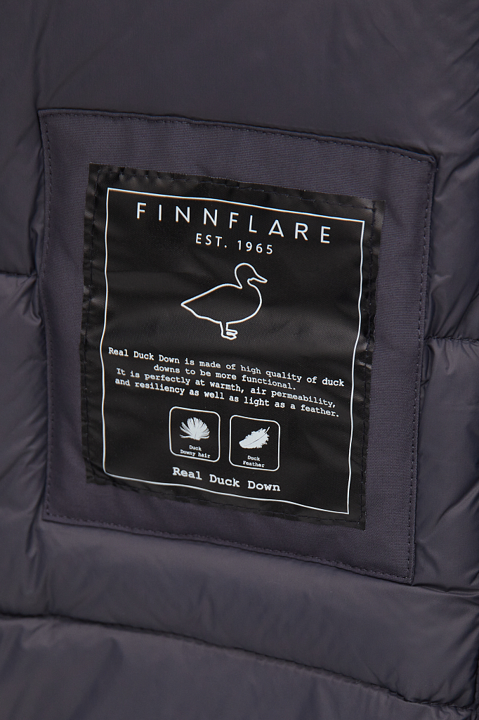 Пуховик женский Finn Flare FWB110158 серый XL
