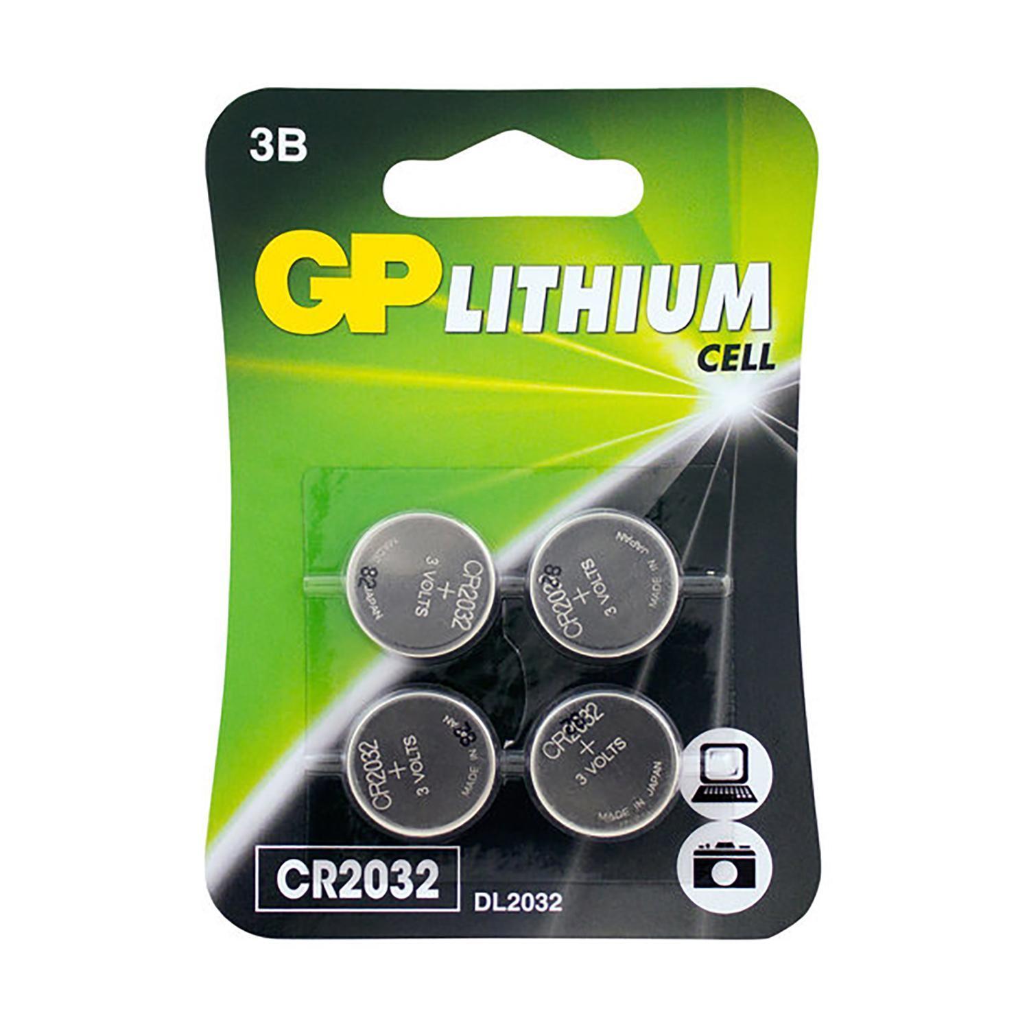 Батарейка GP Batteries Lithium дисковая, CR2032, 4 шт - купить в Бобер - все для ремонта, цена на Мегамаркет