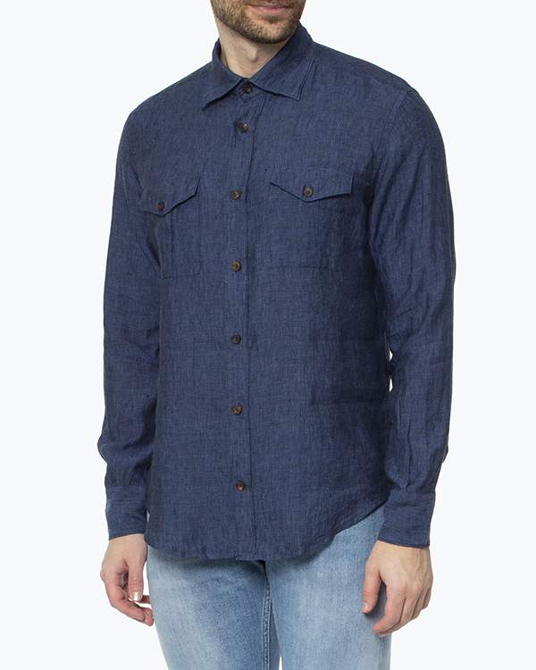 Джинсовая рубашка мужская ELEVENTY A75CAMA17 синяя 41 IT