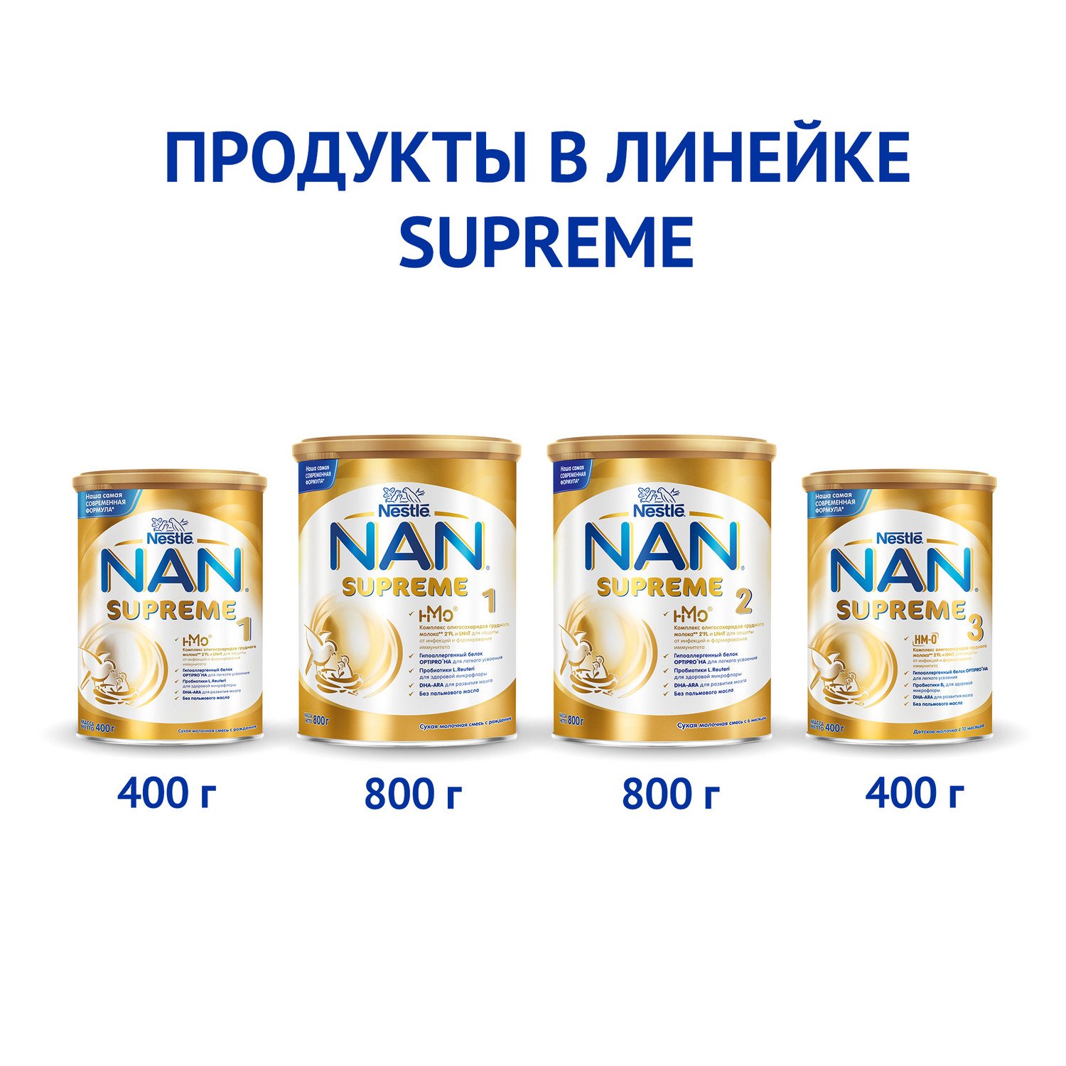 Детская смесь NAN Supreme 2 с 6 до 12 м - 800 г 12442863