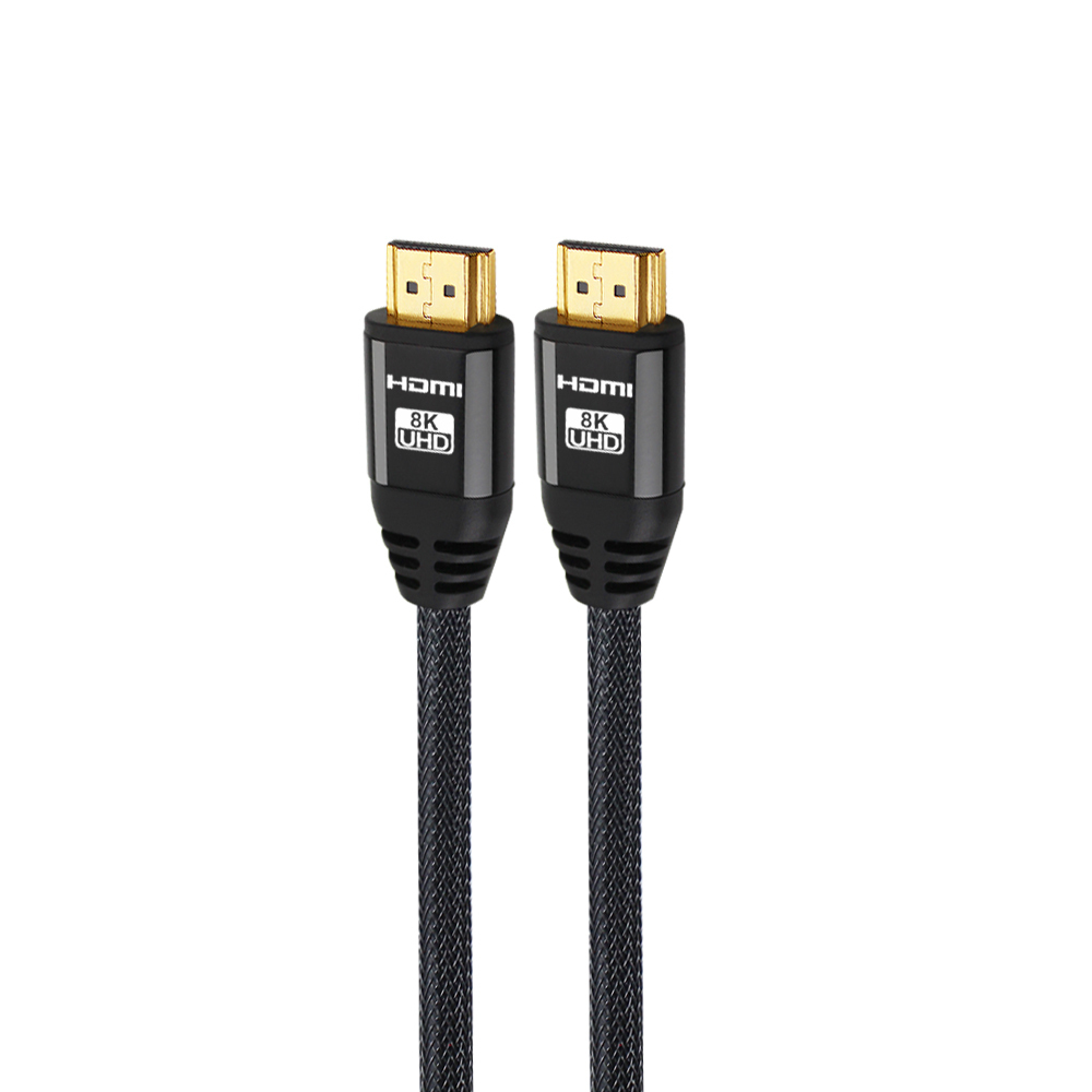 Кабель HDMI - HDMI Ver. 2.1, 8K, нейлоновая оплетка, 2 метра, KS-is ...