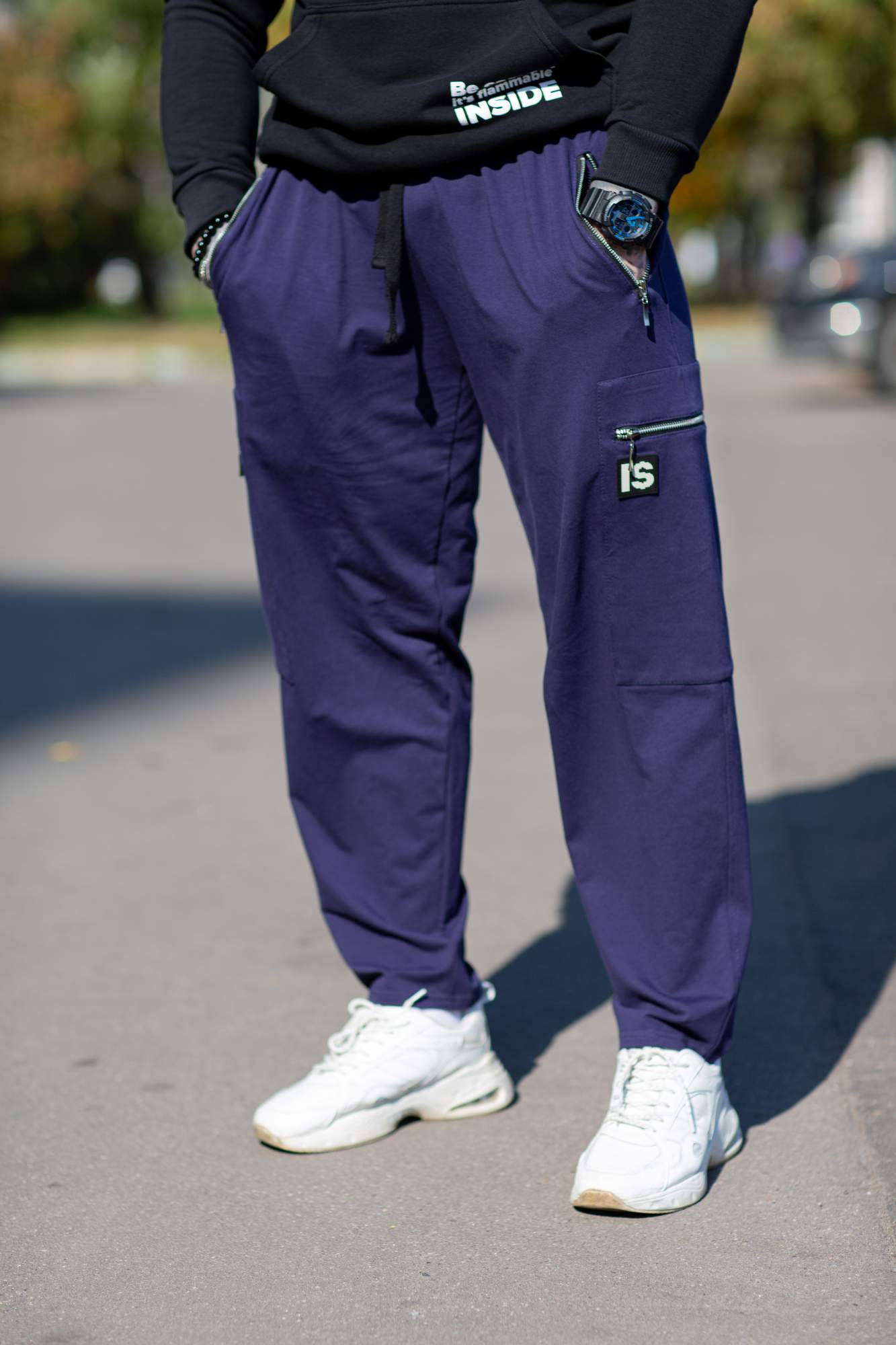Спортивные брюки мужские INFERNO style Б-008-000 синие S - купить в Москве, цены на Мегамаркет