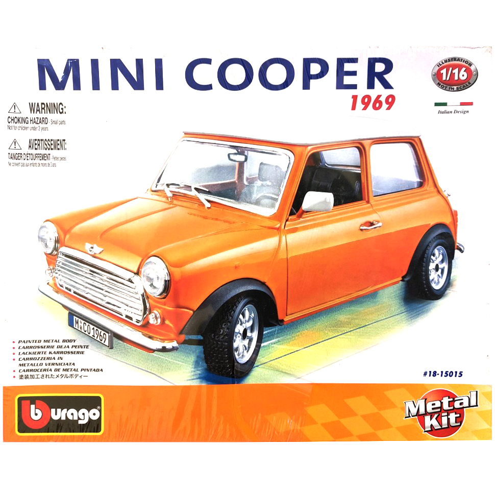 Купить сборная модель автомобиля Mini Cooper 1969 Bburago 1:18 металл  18-15015, цены на Мегамаркет | Артикул: 600009628589