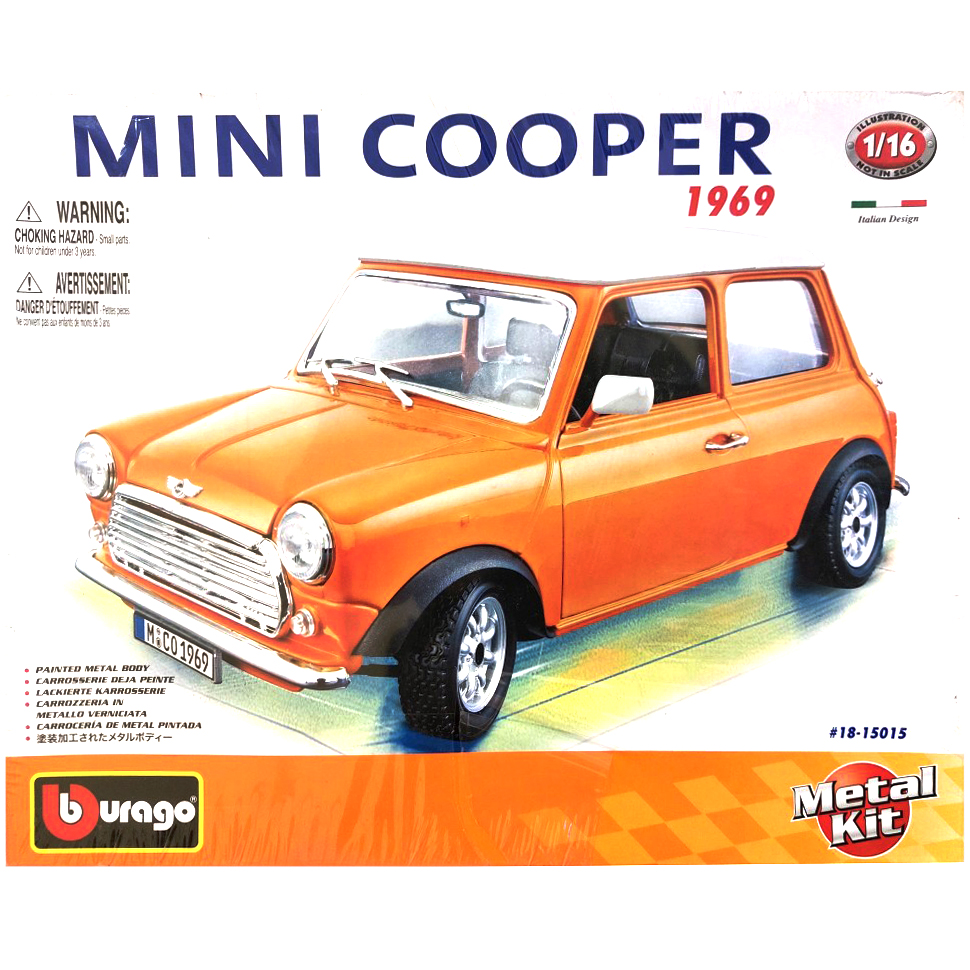 Сборная модель автомобиля Mini Cooper 1969 Bburago 1:18 металл 18-15015 –  купить в Москве, цены в интернет-магазинах на Мегамаркет