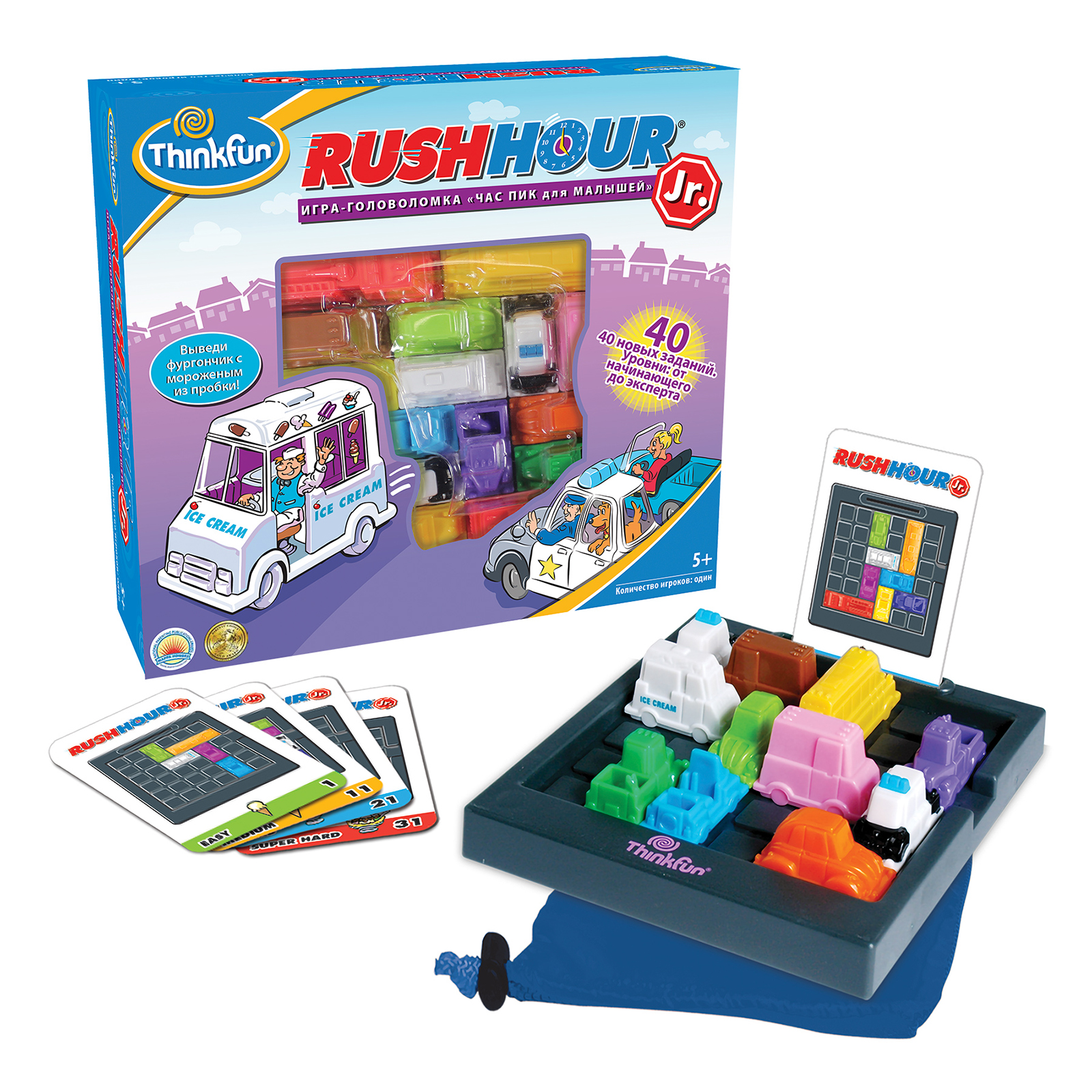 Логические игры Thinkfun Час Пик Rush Hour разноцветный – купить в Москве,  цены в интернет-магазинах на Мегамаркет