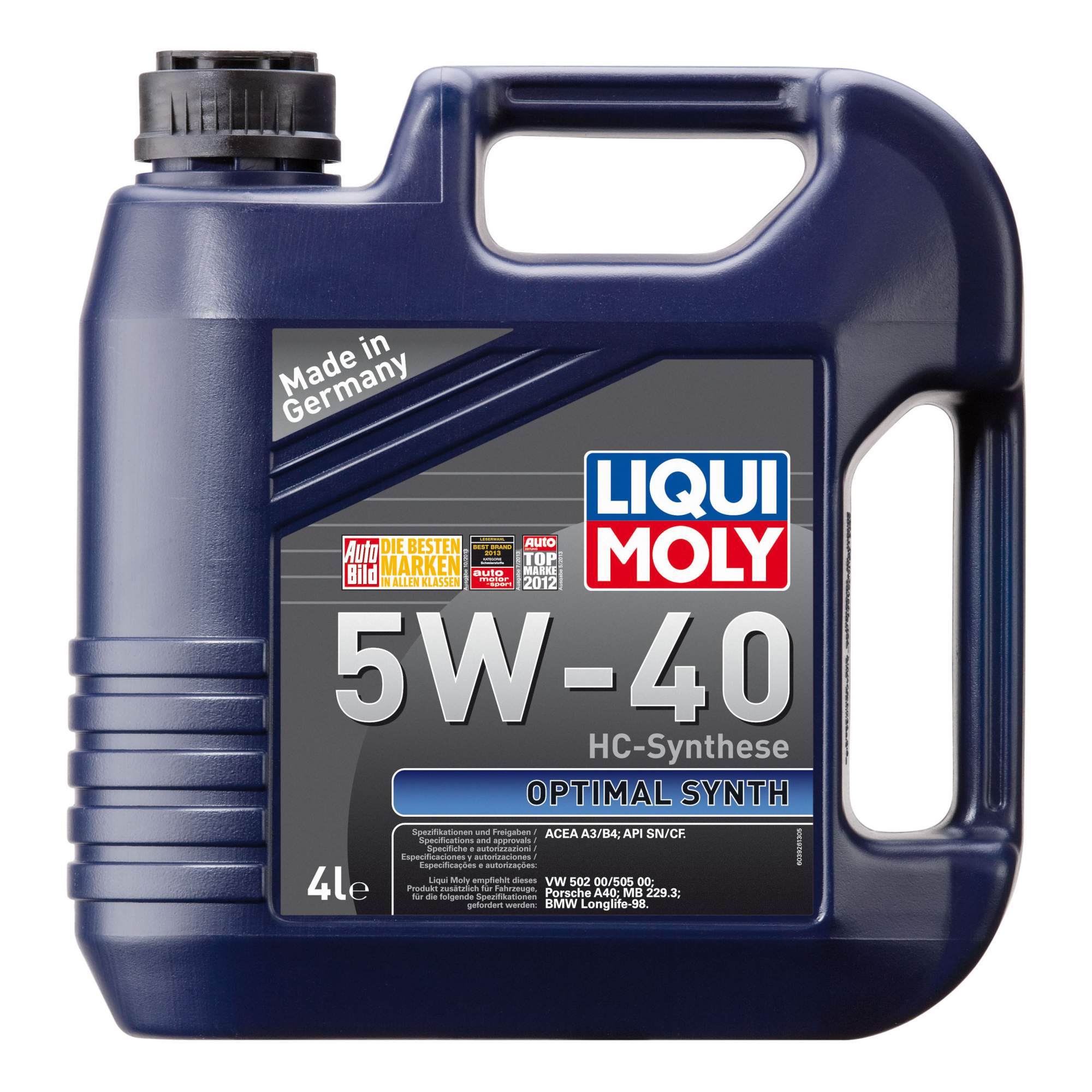 Моторное масло LIQUI MOLY Optimal Synth 5W40 4л - купить в Москве, цены на Мегамаркет | 100040665979