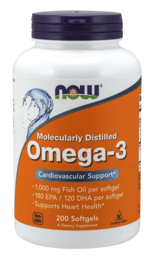 Omega-3 NOW 1000 мг капсулы 200 шт.
