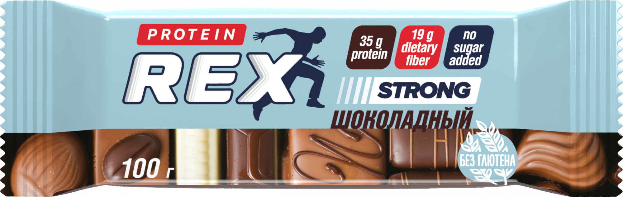 Купить батончик ProteinRex Strong протеиновый, шоколадный, 100 г, цены в Москве на Мегамаркет | Артикул: 100023625317