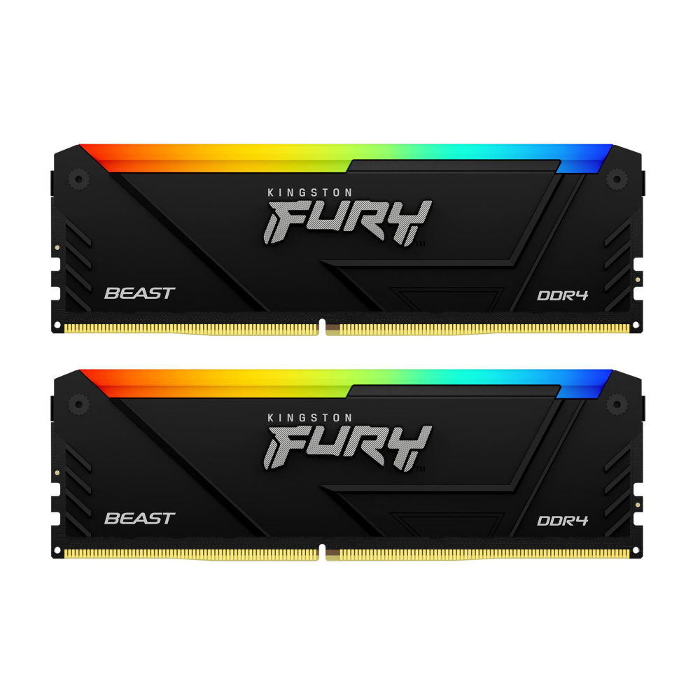 Оперативная память Kingston Fury Beast RGB (KF436C18BB2AK2/32) DDR4 2x16Gb 3600MHz - купить в CompAge, цена на Мегамаркет