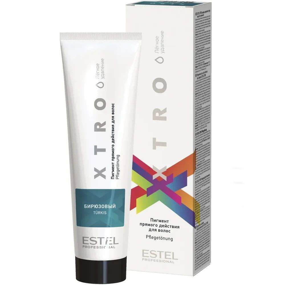 Купить краска для волос ESTEL XTRO Пигмент прямого действия Black бирюзовый 100 мл, цены на Мегамаркет | Артикул: 100026222556