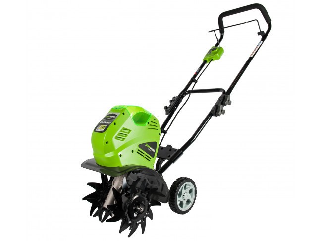 Аккумуляторный культиватор Greenworks G40TLK4 27087VB 40В АКБ и ЗУ в комплекте №1