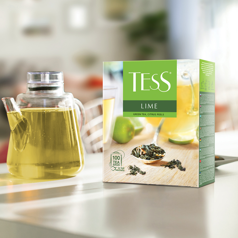 Чай зеленый Tess Lime 100 пакетиков
