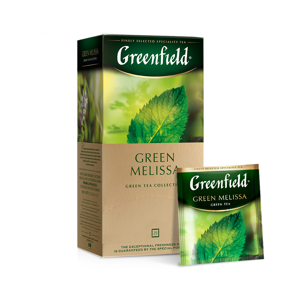 Чай зелёный Greenfield Green Melissa, 25 пакетиков