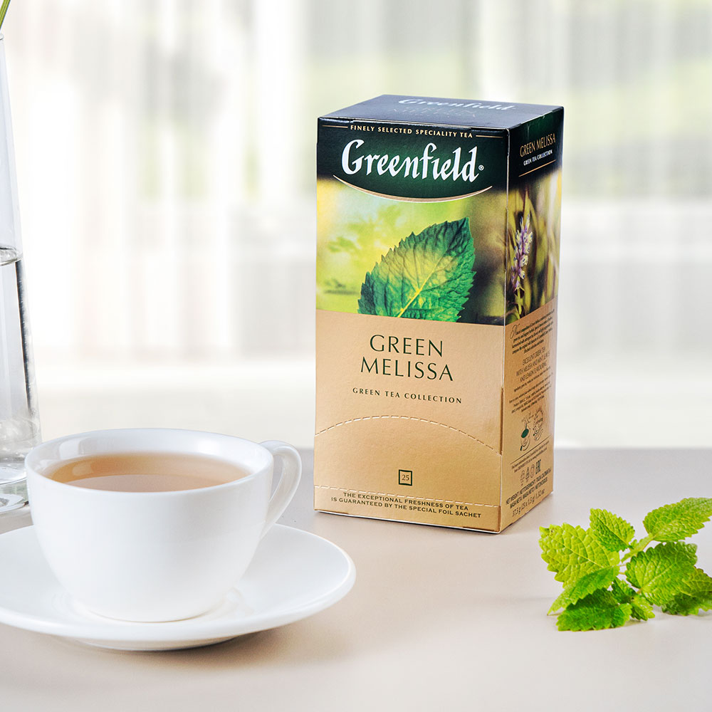 Чай зелёный Greenfield Green Melissa, 25 пакетиков