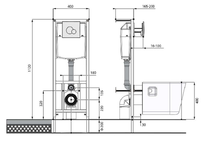 Пэк: Santek Нео подвесной унитаз + сиденье + инсталляция + панель смыва ...