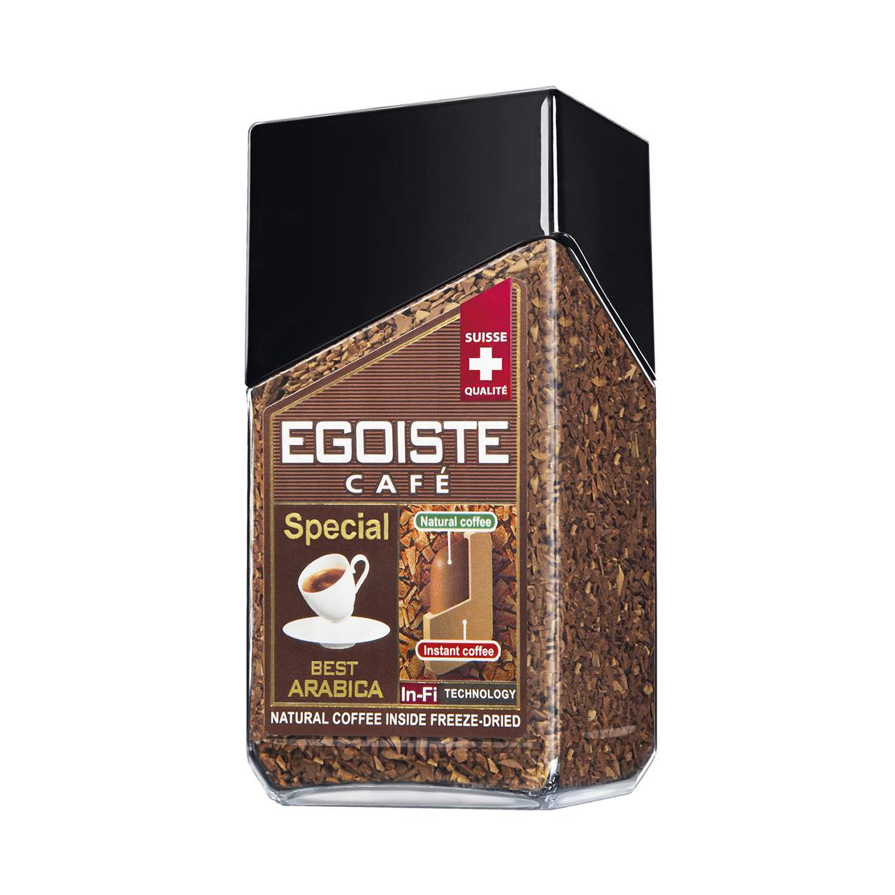Кофе EGOISTE Special сублимированный молотый в растворимом 100г.
