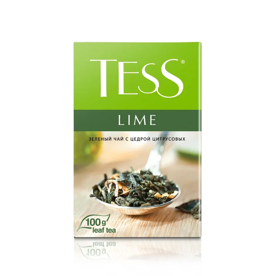 Чай зелёный Tess Lime, листовой, с цедрой цитрусовых, 100 г - отзывы  покупателей на маркетплейсе Мегамаркет | Артикул: 100023256640