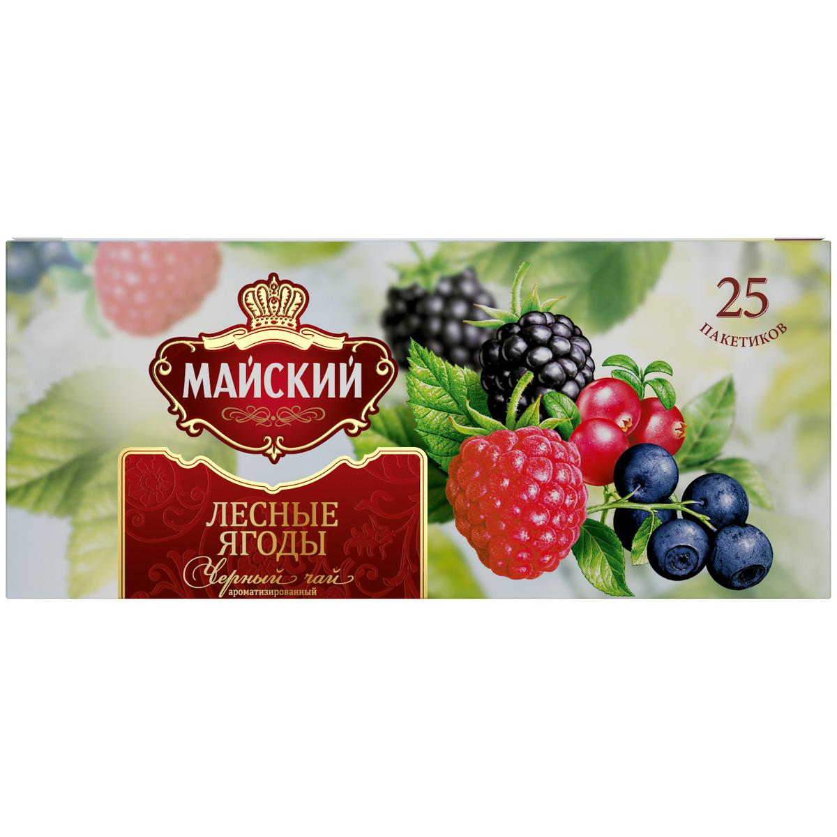 Фотография Чай черный Майский лесные ягоды 25 пакетиков №1