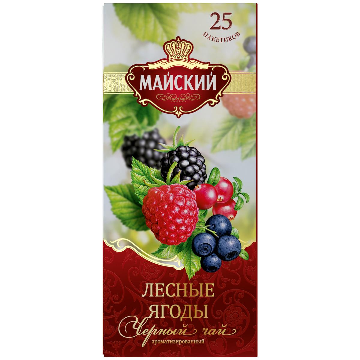 Миниатюра Чай черный Майский лесные ягоды 25 пакетиков №6