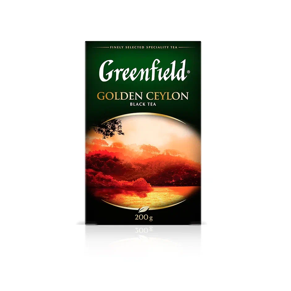 Чай чёрный Greenfield Golden Ceylon, листовой, 200 г - купить в Мегамаркет Москва Пушкино, цена на Мегамаркет