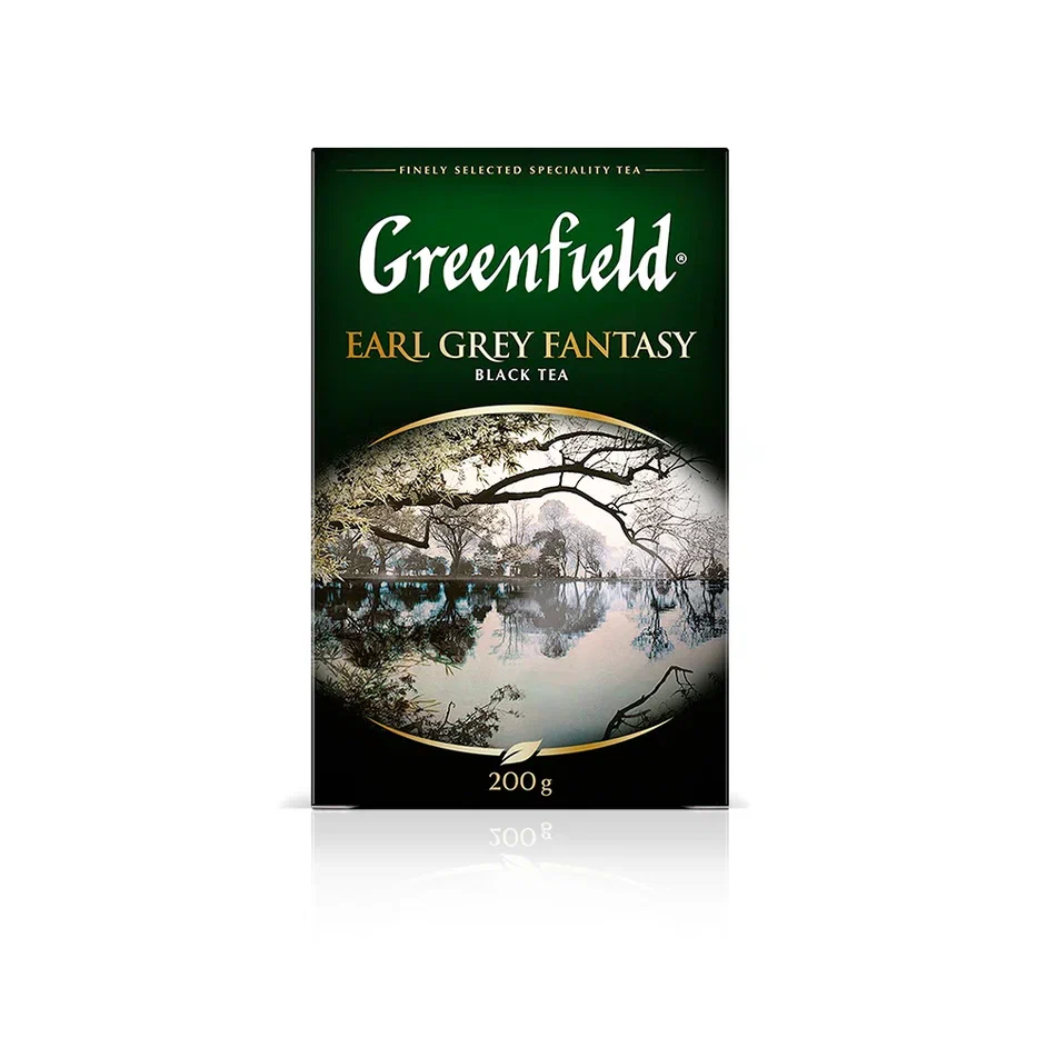 Чай черный Greenfield Earl Grey Fantasy, листовой, 200 г - купить в Лента - СберМаркет, цена на Мегамаркет